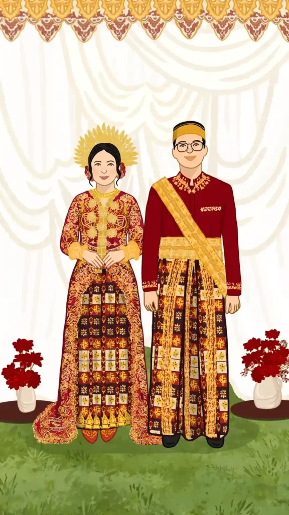 Ilustrasi wedding bugis 11zon